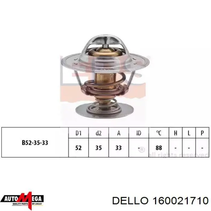 Termostato Dello/Automega 160021710 preço, a partir de 18,52 USD