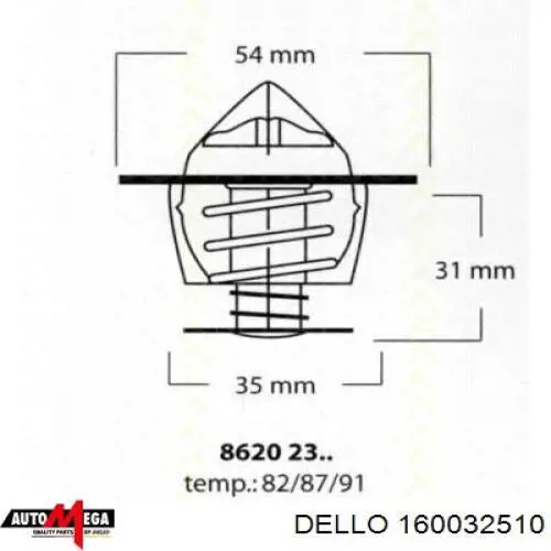 Термостат 160032510 Dello/Automega