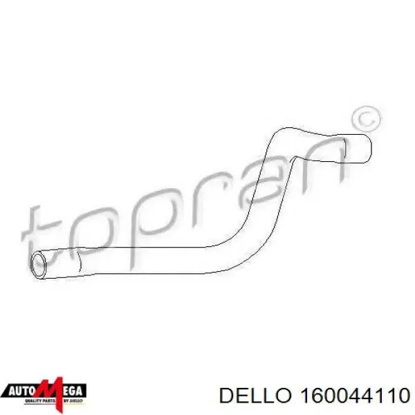 160044110 Dello/Automega шланг (патрубок радиатора охлаждения верхний)