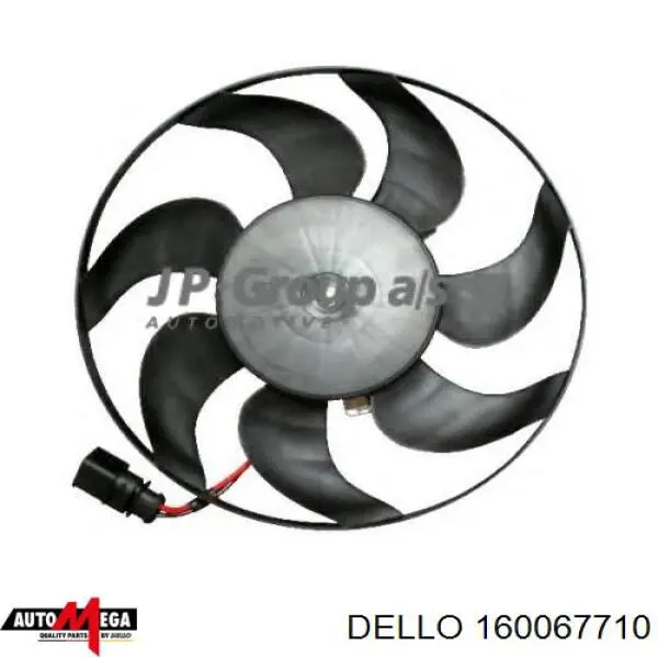 Электровентилятор охлаждения в сборе (мотор+крыльчатка) правый DELLO 160067710