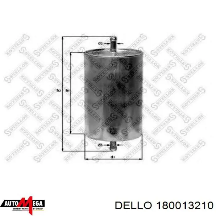 Фильтр топливный Dello/Automega 180013210