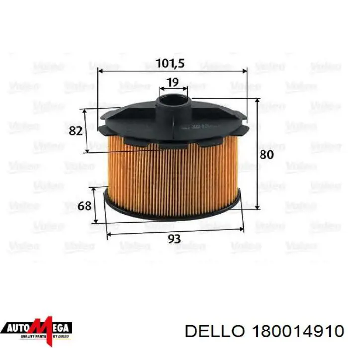 Фильтр топливный Dello/Automega 180014910