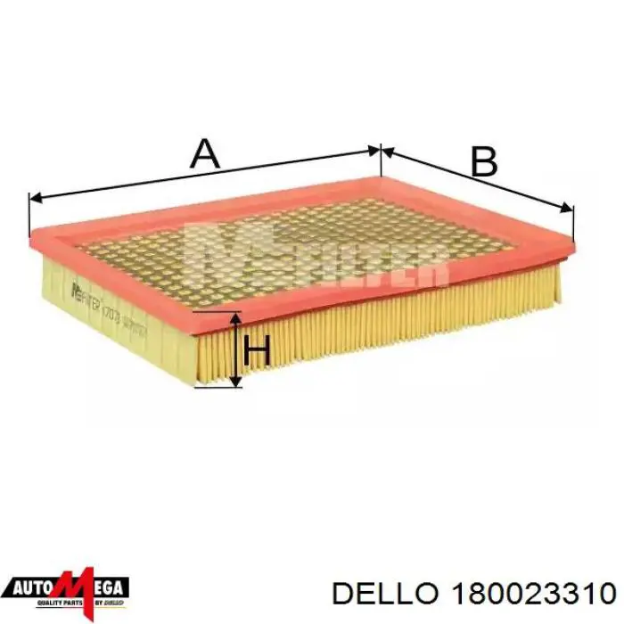 Элемент воздушного фильтра Dello/Automega 180023310 цена, от 4.97 USD