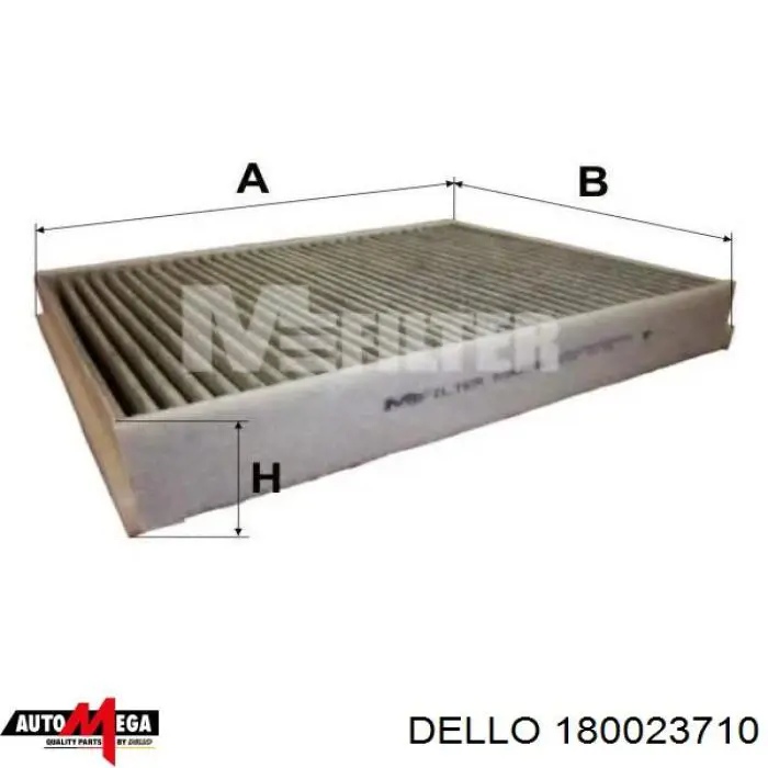 Фильтр салона 180023710 Dello/Automega