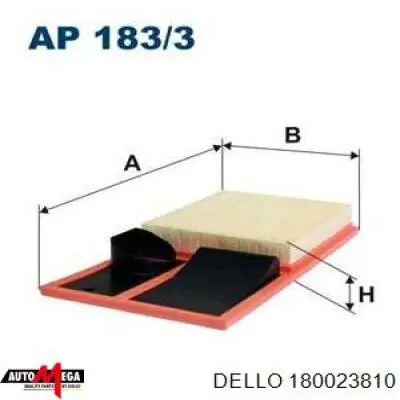 Элемент воздушного фильтра Dello/Automega 180023810 цена, от 10.26 USD