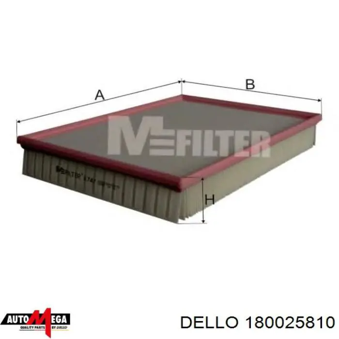 Элемент воздушного фильтра Dello/Automega 180025810 цена, от 10.48 USD