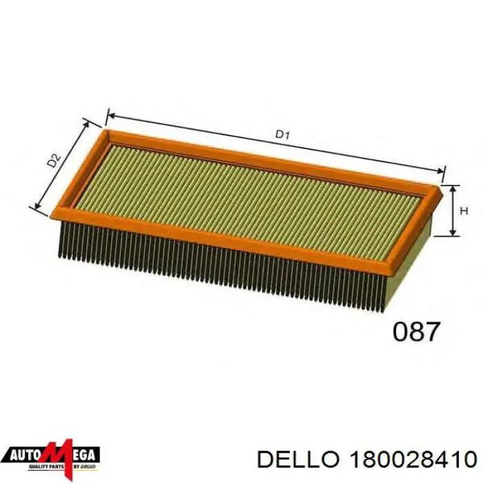 Элемент воздушного фильтра Dello/Automega 180028410 цена, от 9.10 USD