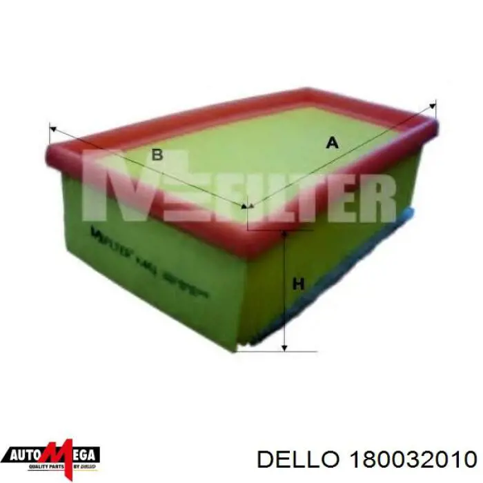 Элемент воздушного фильтра Dello/Automega 180032010 цена, от 3.84 USD