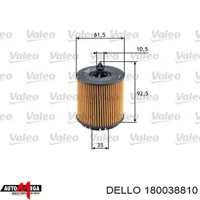 Масляный фильтр 180038810 Dello/Automega