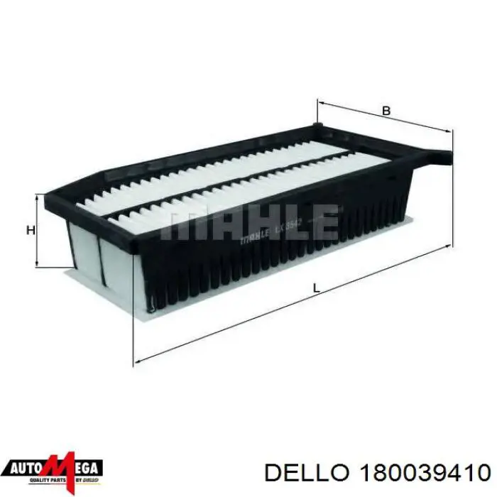 Элемент воздушного фильтра Dello/Automega 180039410 цена, от 5.07 USD