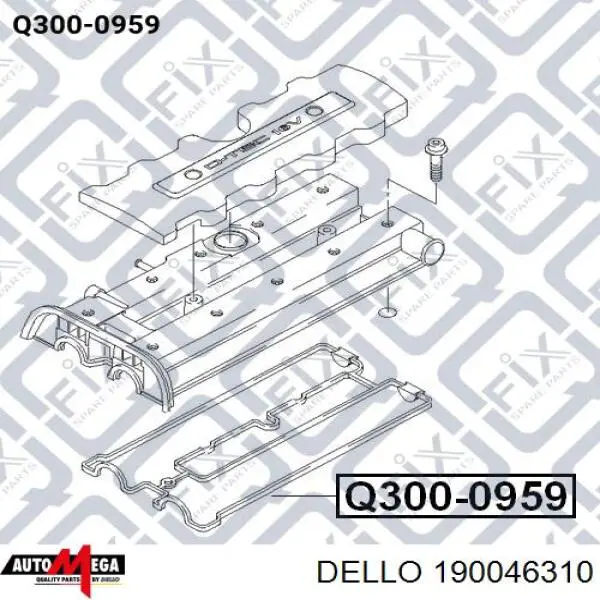 Прокладка клапанной крышки 190046310 Dello/Automega