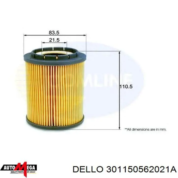 301150562021A Dello/Automega масляный фильтр