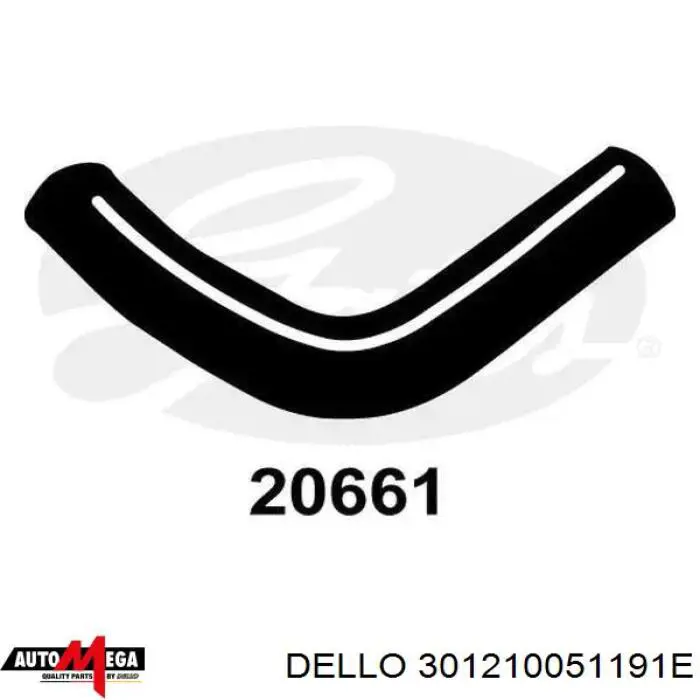 Купить 301210051191E Dello/Automega Шланг радиатора охлаждения нижний