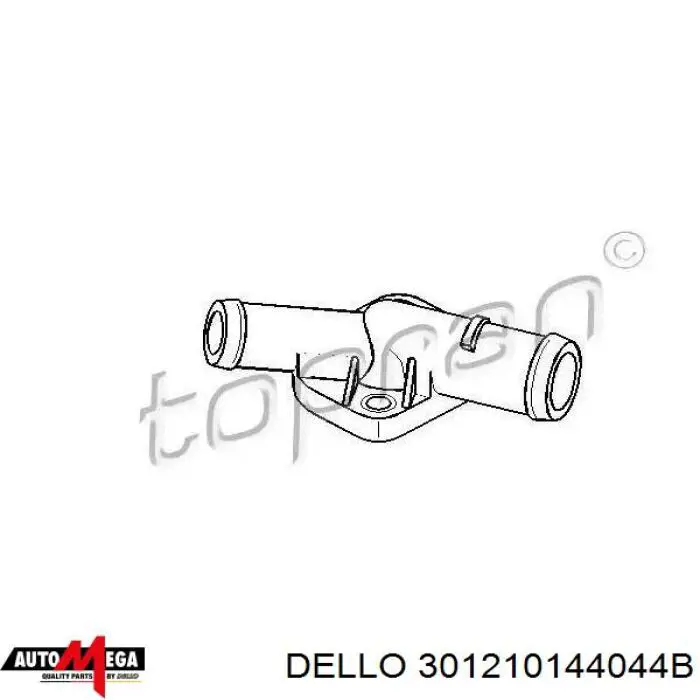 301210144044B Dello/Automega фланец системы охлаждения (тройник)
