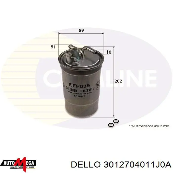 3012704011J0A Dello/Automega топливный фильтр