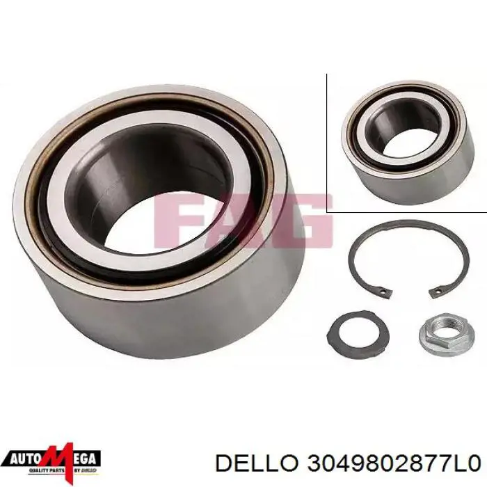 Купить 3049802877L0 Dello/Automega Подшипник ступицы передней/задней