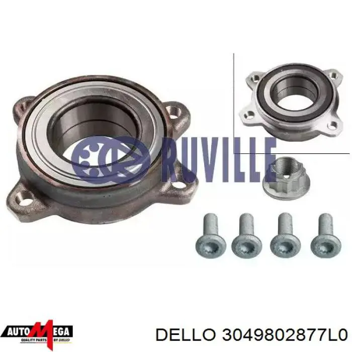 Подшипник ступицы передней/задней 3049802877L0 Dello/Automega