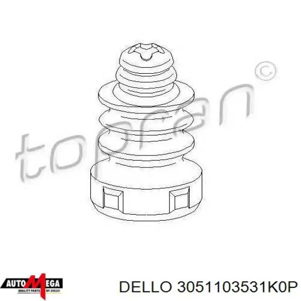 3051103531K0P Dello/Automega Буфер амортизатора заднего