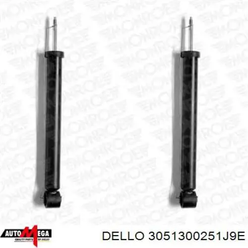Амортизатор задний 3051300251J9E Dello/Automega