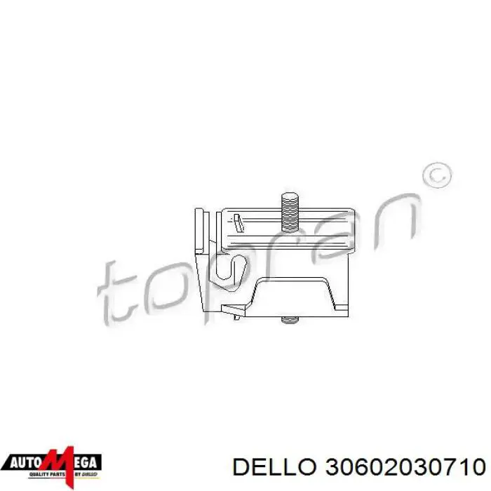 Подушка (опора) двигателя левая задняя 30602030710 Dello/Automega