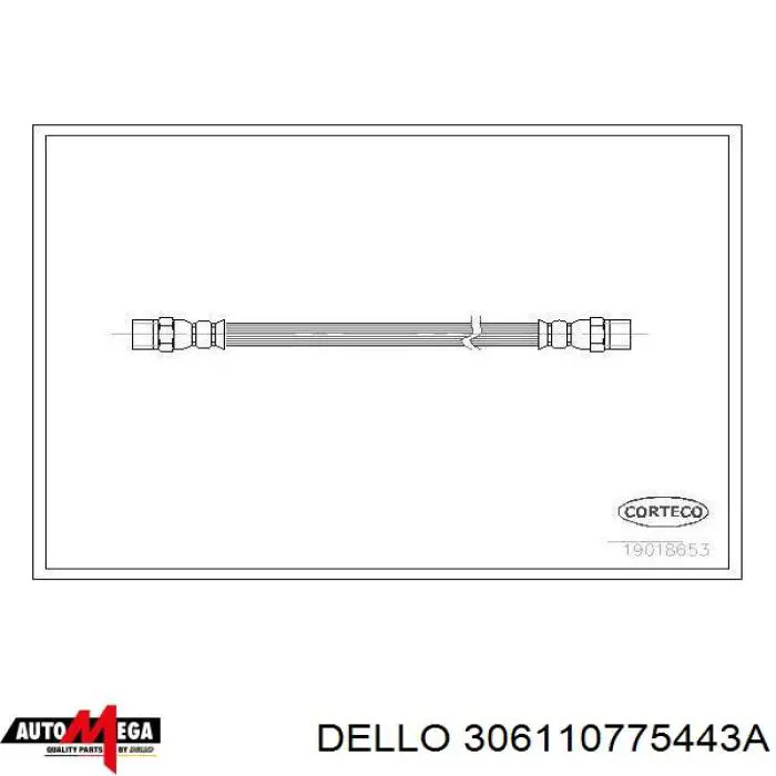 Купить 306110775443A Dello/Automega Задний тормозной шланг