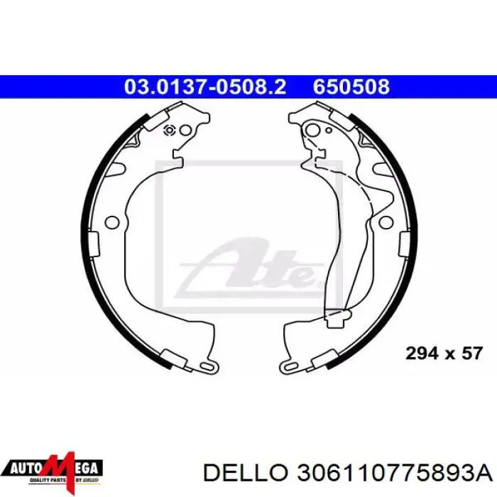 Задний тормозной шланг 306110775893A Dello/Automega