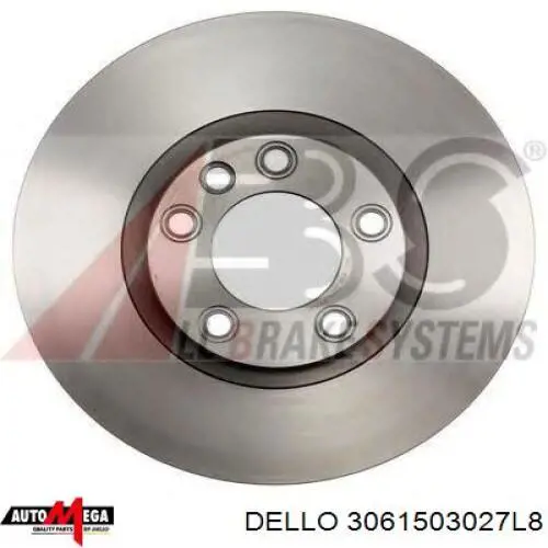 Передние тормозные диски 3061503027L8 Dello/Automega