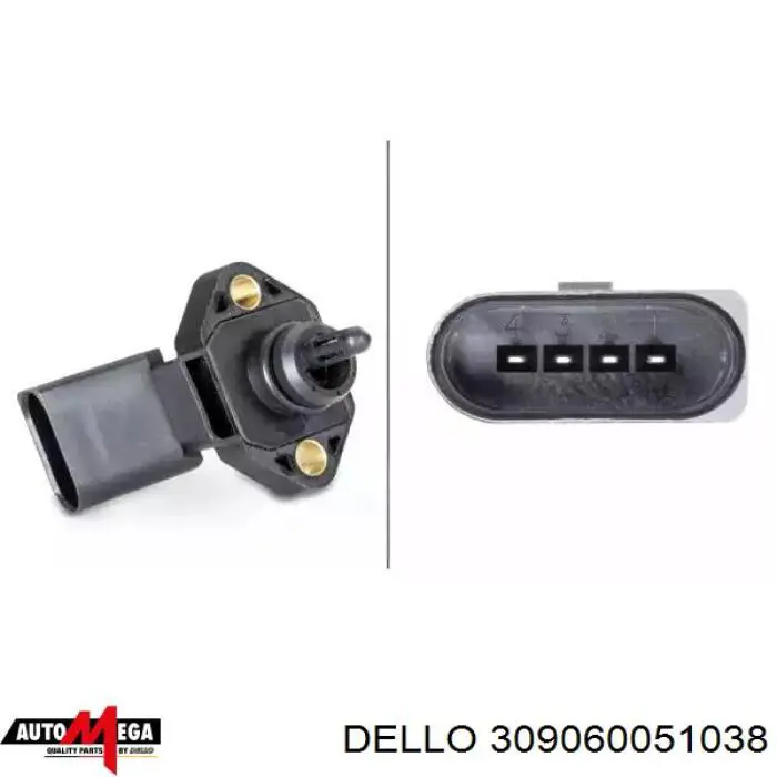 Датчик давления наддува Dello/Automega 309060051038