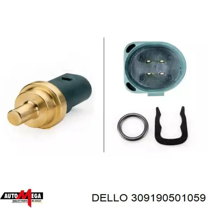 309190501059 Dello/Automega датчик температуры охлаждающей жидкости