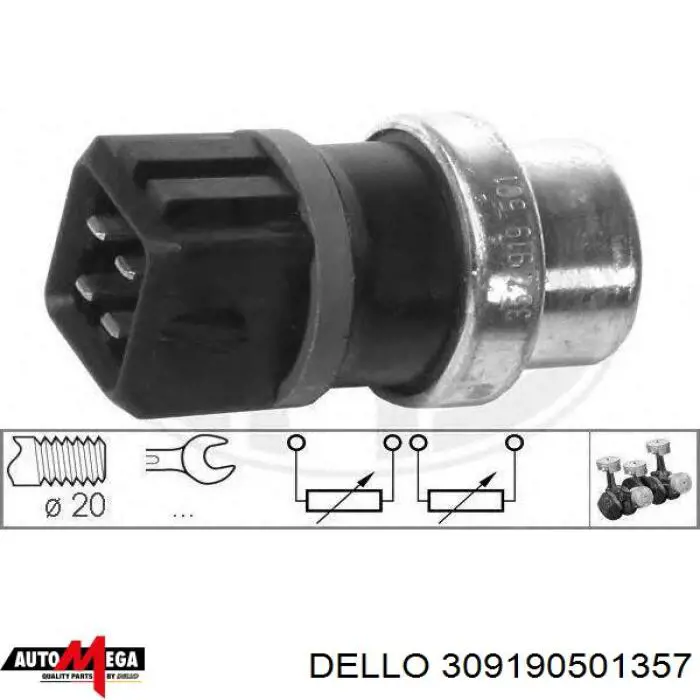 309190501357 Dello/Automega Термовыключатель