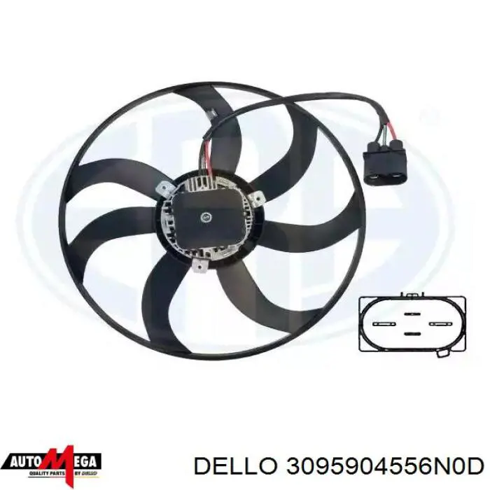 Электровентилятор охлаждения в сборе Dello/Automega 3095904556N0D цена, от 38.01 USD