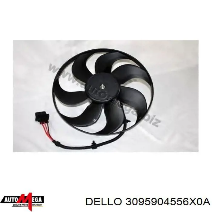3095904556X0A Dello/Automega электровентилятор охлаждения в сборе (мотор+крыльчатка)
