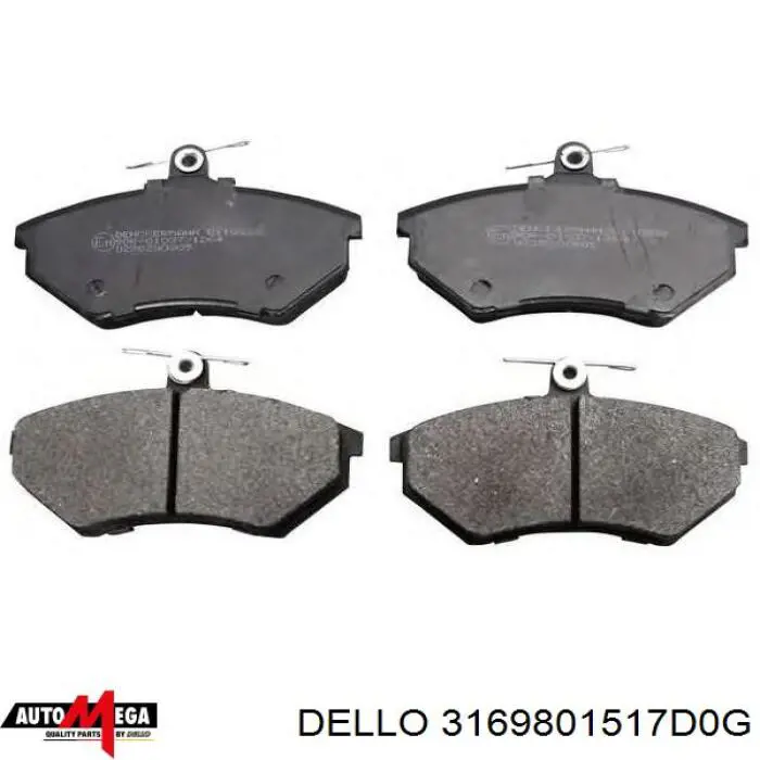 3169801517d0g Dello/Automega передние тормозные колодки