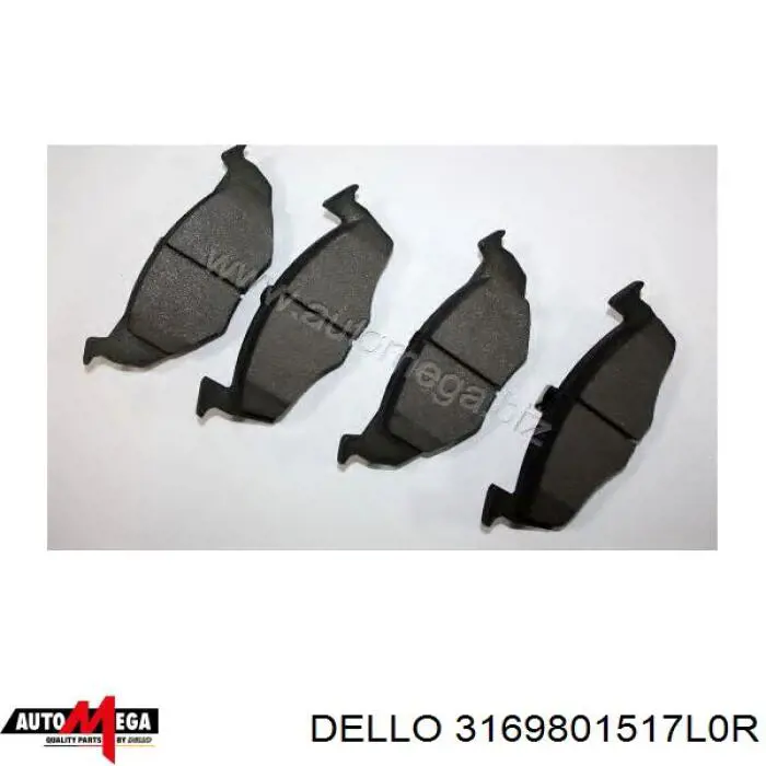 3169801517L0R Dello/Automega передние тормозные колодки