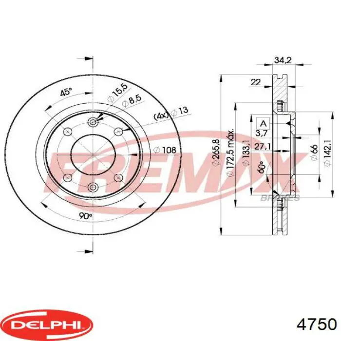 Компрессор кондиционера 4750 Delphi