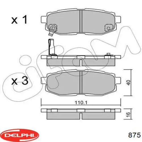 Задние барабанные колодки 8671019409 Nissan