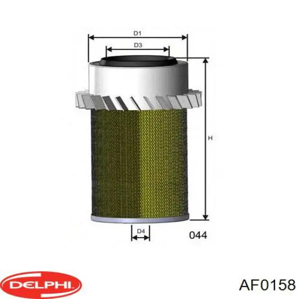 AF0158 Delphi Воздушный фильтр двигателя