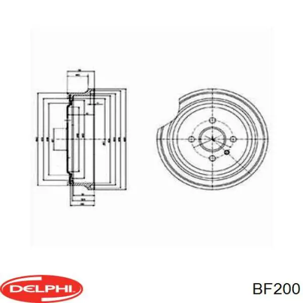 Купить BF200 Delphi Тормозной барабан