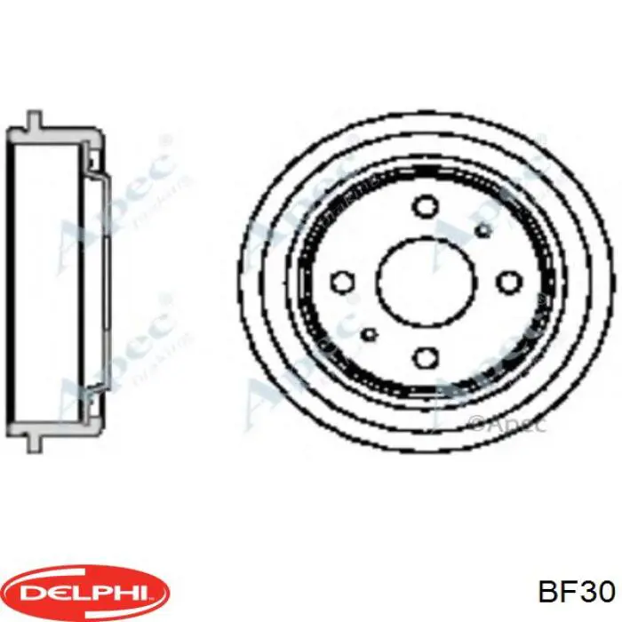 Барабан тормозной задний Delphi BF30 цена, от 103.93 USD