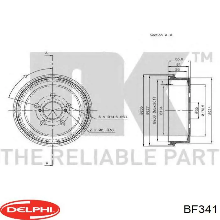 Задний барабан Delphi BF341