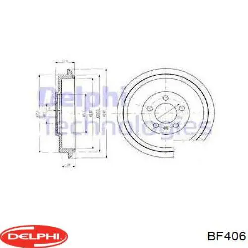 Тормозной барабан BF406 Delphi