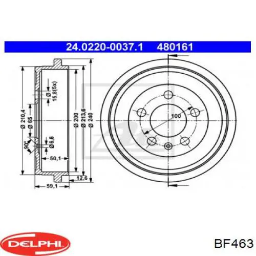 Задний барабан Delphi BF463