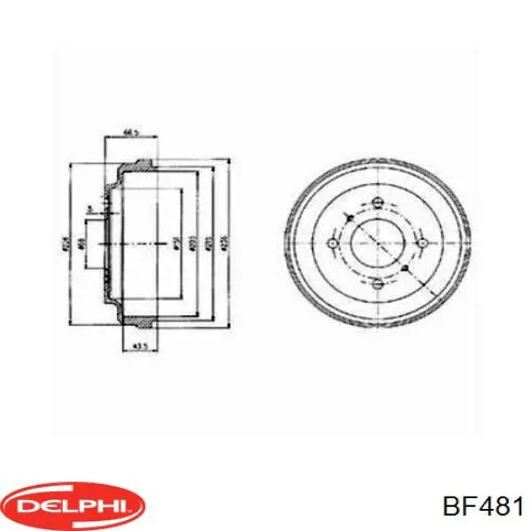 Тормозной барабан BF481 Delphi