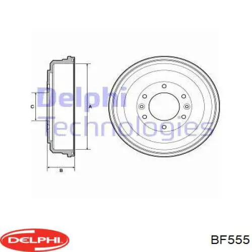 Барабан тормозной задний Delphi BF555 цена, от 62.60 USD
