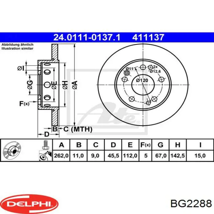 Купить BG2288 Delphi Ротор тормозной