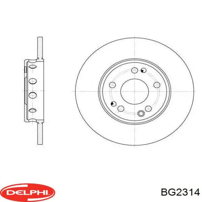 Тормоз дисковый передний Delphi BG2314 цена, от 30.46 USD