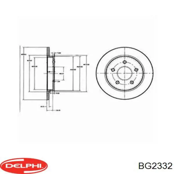 BG2332 Delphi тормозные диски