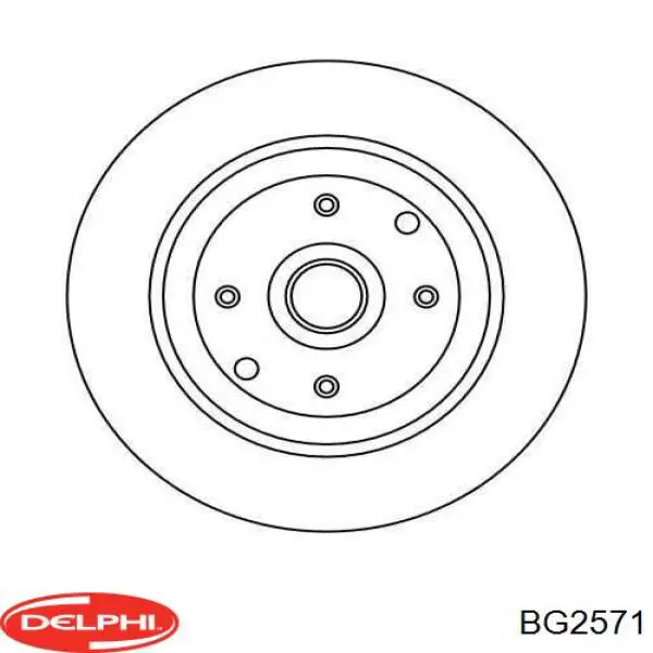 Задний тормозной диск Delphi BG2571 цена, от 34.59 USD