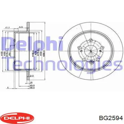 BG2594 Delphi Дисковый тормоз