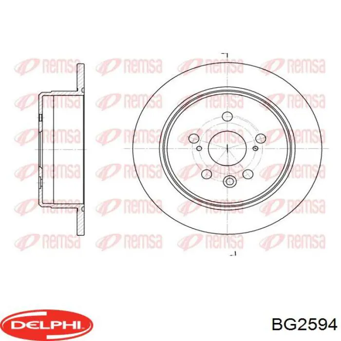 Задний тормозной диск Delphi BG2594 цена, от 31.07 USD